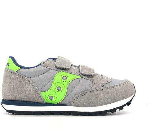 SAUCONY JAZZ DOUBLE Hl bambino grigio/ verde/ blu