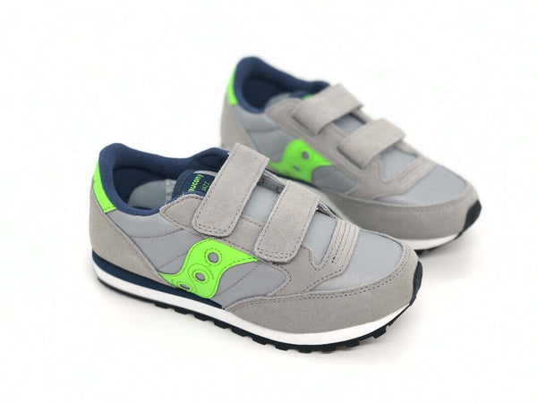 SAUCONY JAZZ DOUBLE Hl bambino grigio/ verde/ blu