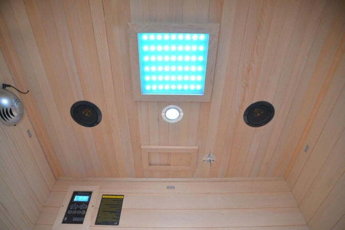 Sauna-Infrarossi-per-2-persone-in-Legno-Hemlock-120x120-Red