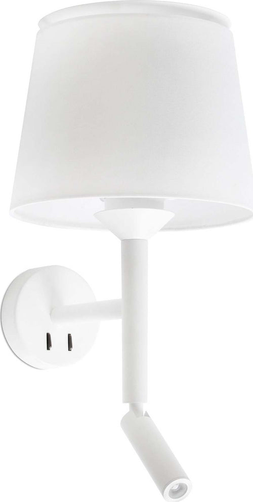 SAVOY Lampada da parete con lettore bianca/bianca Illuminazione/Illuminazione per interni/Illuminazioni per pareti/Applique Led Mall Home - Napoli, Commerciovirtuoso.it