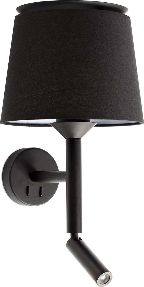SAVOY Lampada da parete con lettore nera/nera Illuminazione/Illuminazione per interni/Illuminazioni per pareti/Applique Led Mall Home - Napoli, Commerciovirtuoso.it