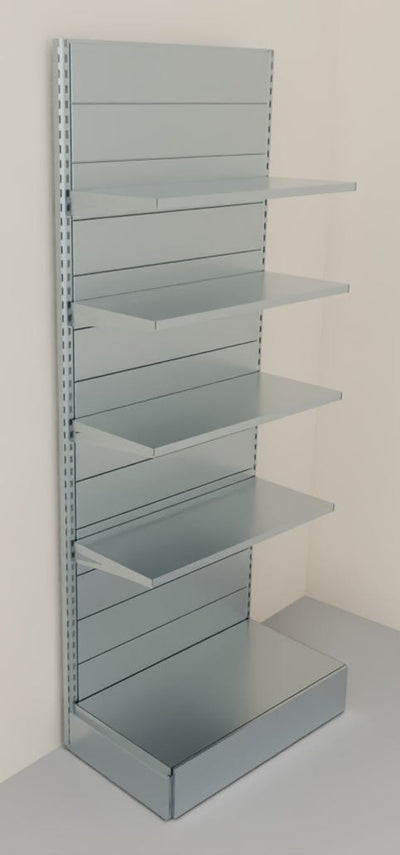 Scaffalatura da negozio a parete in metallo zincato cm. 100x50x250h