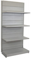 Scaffale metallo verniciato alluminio per negozio cm. 97x40x200h