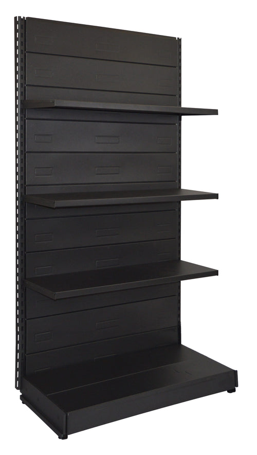 Scaffale metallo verniciato nero ghisa per negozio cm. 100x40x200h