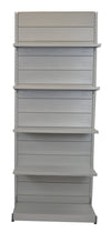 Scaffale metallico alluminio per arredamento negozi cm. 97x40x250h