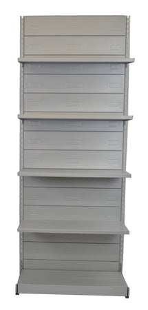 Scaffale metallico alluminio per arredamento negozi cm. 97x40x250h