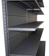 Scaffale metallico verniciato nero ghisa a parete cm. 100x50x200h