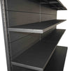 Scaffale metallico verniciato nero ghisa a parete cm. 100x50x200h
