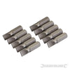 Punte in acciaio cromo vanadio con codolo esagonale 1/4 a taglio - PH - PZ - esagonale - T Silverline