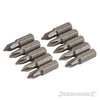 Punte in acciaio cromo vanadio con codolo esagonale 1/4 a taglio - PH - PZ - esagonale - T Silverline