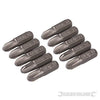 Punte in acciaio cromo vanadio con codolo esagonale 1/4 a taglio - PH - PZ - esagonale - T Silverline
