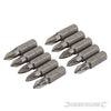 Punte in acciaio cromo vanadio con codolo esagonale 1/4 a taglio - PH - PZ - esagonale - T Silverline