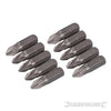 Punte in acciaio cromo vanadio con codolo esagonale 1/4 a taglio - PH - PZ - esagonale - T Silverline
