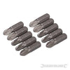 Punte in acciaio cromo vanadio con codolo esagonale 1/4 a taglio - PH - PZ - esagonale - T Silverline