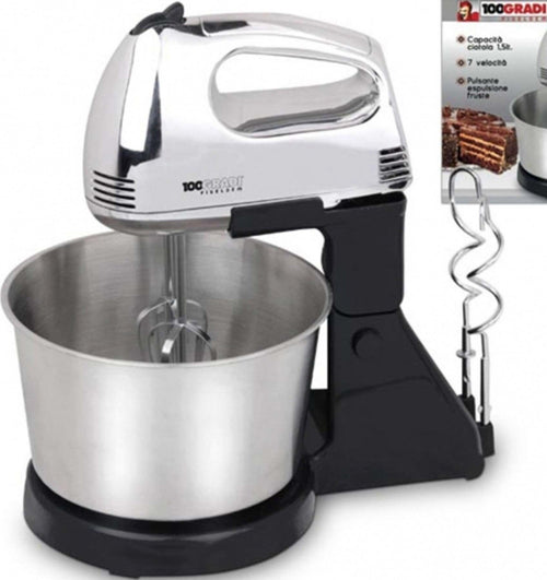 SBATTITORE CON CIOTOLA GIREVOLE IMPASTATRICE 1,5 LT ACCIAIO INOX 200W FISELDEM Casa e cucina/Elettrodomestici per la cucina/Robot da cucina frullatori e impastatrici/Mixer da cucina/Sbattitori elettrici Trade Shop italia - Napoli, Commerciovirtuoso.it