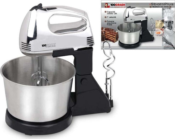 SBATTITORE CON CIOTOLA GIREVOLE IMPASTATRICE 1,5 LT ACCIAIO INOX 200W FISELDEM Casa e cucina/Elettrodomestici per la cucina/Robot da cucina frullatori e impastatrici/Mixer da cucina/Sbattitori elettrici Trade Shop italia - Napoli, Commerciovirtuoso.it