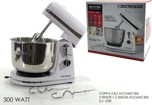 Sbattitore Con Coppa 300w 3.5litri 6 Velocit? Fruste Acciaio Robot Cucina 602074 Casa e cucina/Elettrodomestici per la cucina/Robot da cucina frullatori e impastatrici/Mixer da cucina/Sbattitori elettrici Trade Shop italia - Napoli, Commerciovirtuoso.it