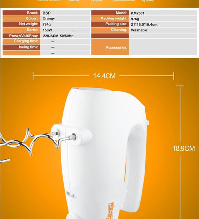Sbattitore Elettrico 5 Velocit? Con Accessori In Acciaio Inox 150w Bianco Casa e cucina/Elettrodomestici per la cucina/Robot da cucina frullatori e impastatrici/Mixer da cucina/Sbattitori elettrici Trade Shop italia - Napoli, Commerciovirtuoso.it
