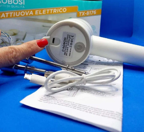 Sbattiuova Sbattiuovo Panna Sbatti Uova Elettrico 20w Ricaricabile Usb Tx-8176 Casa e cucina/Elettrodomestici per la cucina/Robot da cucina frullatori e impastatrici/Mixer da cucina/Sbattitori elettrici Trade Shop italia - Napoli, Commerciovirtuoso.it
