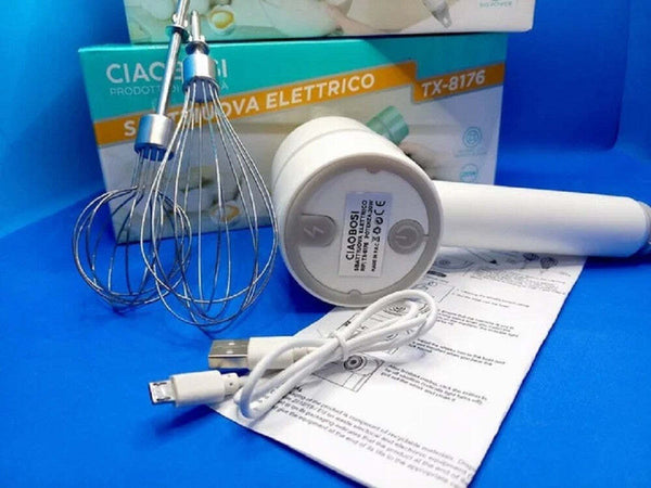 Sbattiuova Sbattiuovo Panna Sbatti Uova Elettrico 20w Ricaricabile Usb Tx-8176 Casa e cucina/Elettrodomestici per la cucina/Robot da cucina frullatori e impastatrici/Mixer da cucina/Sbattitori elettrici Trade Shop italia - Napoli, Commerciovirtuoso.it