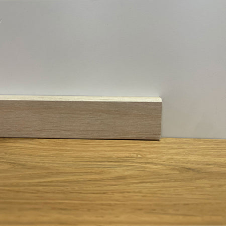 *SUPER PROMO* BATTISCOPA ZOCCOLINO SQUADRATO BASSO in FIBRA DI LEGNO 40X15 SBIANCATO - Eternal Parquet