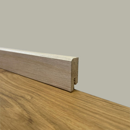 96 metri lineari *PROMO* BATTISCOPA ZOCCOLINO SQUADRATO BASSO in FIBRA DI LEGNO 40X15 SBIANCATO - Eternal Parquet