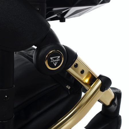 Trio Junama Diamond Fluo in Pelle V2 Nero Telaio Oro Giallo Navicella Nera