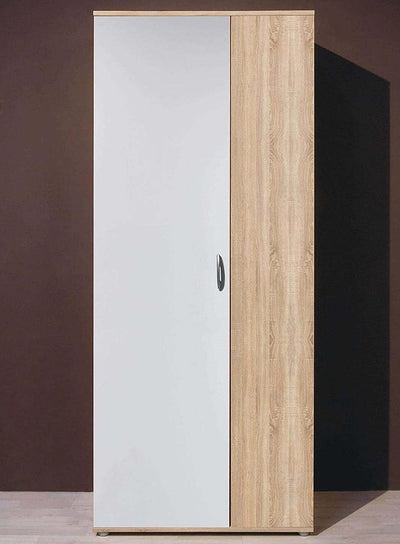 SC1-scarpiera-ingresso-moderna-bianca-2-ante-legno-salvaspazio-armadio-bianco-marrone-rovere