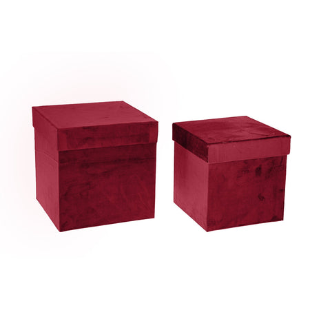 Scatola quadrata porta regali in velluto multiuso fai da te decorazioni natalizie da 23,5 cm