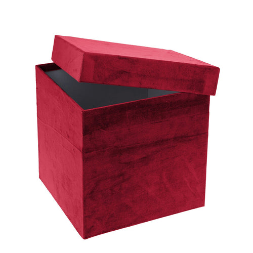 Scatola quadrata porta regali in velluto multiuso fai da te decorazioni natalizie da 23,5 cm