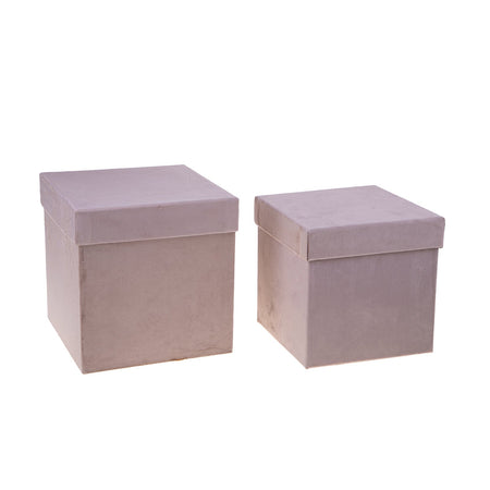 Scatola quadrata porta regali in velluto multiuso fai da te decorazioni natalizie da 23,5 cm