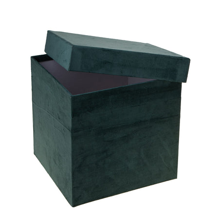 Scatola quadrata porta regali in velluto multiuso fai da te decorazioni natalizie da 23,5 cm