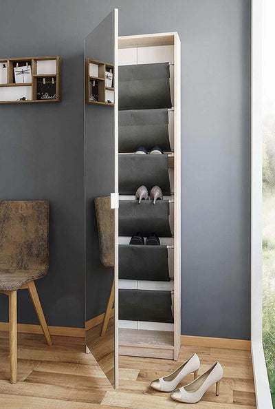 SC13-scarpiera-ingresso-moderna-bianca-2-ante-legno-salvaspazio-armadio-bianco-grigio-cemento-specchio