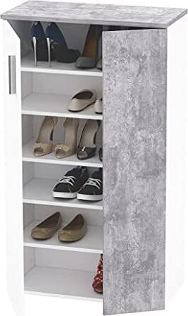 SC2-scarpiera-ingresso-moderna-bianca-2-ante-legno-salvaspazio-armadio-bianco-grigio-cemento