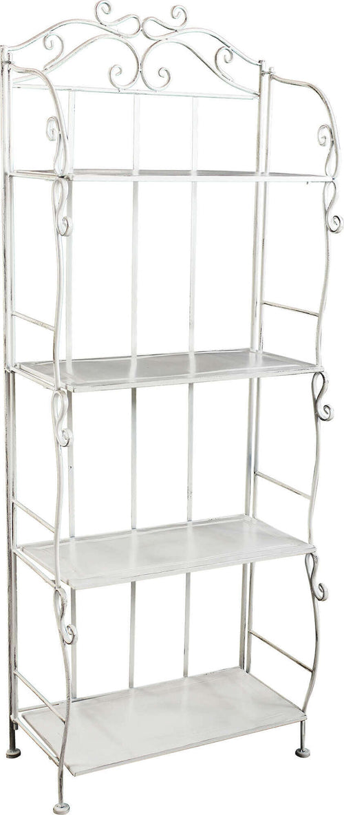 Scaffale-4-ripiani-stile-provenzale-in-ferro-verniciato-Bianco-Milani-Home