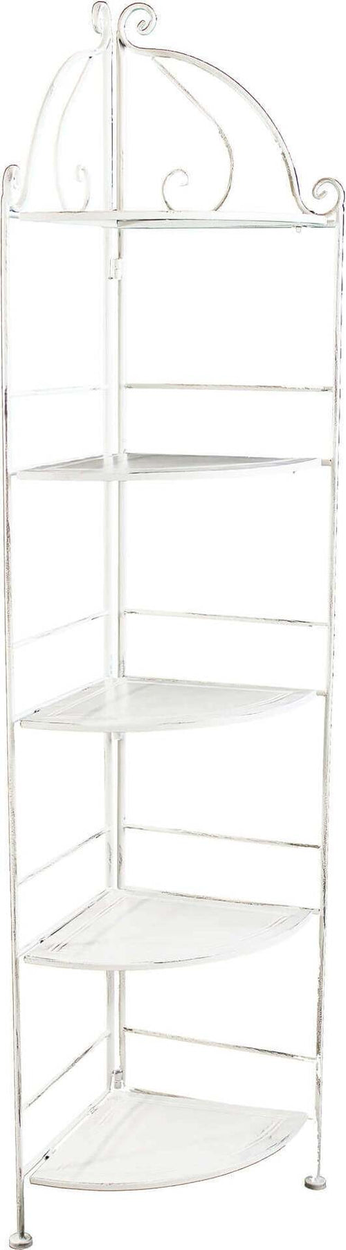 Scaffale-5-piani-angolare-stile-provenzale-in-ferro-verniciato-Bianco-Milani-Home