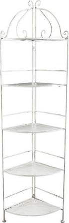 Scaffale-5-piani-angolare-stile-provenzale-in-ferro-verniciato-Bianco-Milani-Home