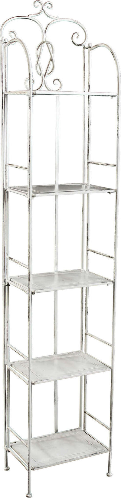 Scaffale-5-piani-stile-provenzale-in-ferro-verniciato-Bianco-Milani-Home