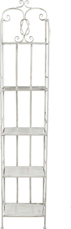 Scaffale-5-piani-stile-provenzale-in-ferro-verniciato-Bianco-Milani-Home