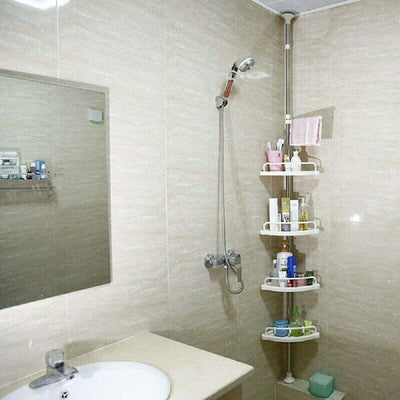 Scaffale Angolare Per Angolo Doccia Bagno Telescopico 4 Mensole Con Ganci Casa e cucina/Bagno/Accessori per il bagno/Accessori per la doccia/Mensole Trade Shop italia - Napoli, Commerciovirtuoso.it