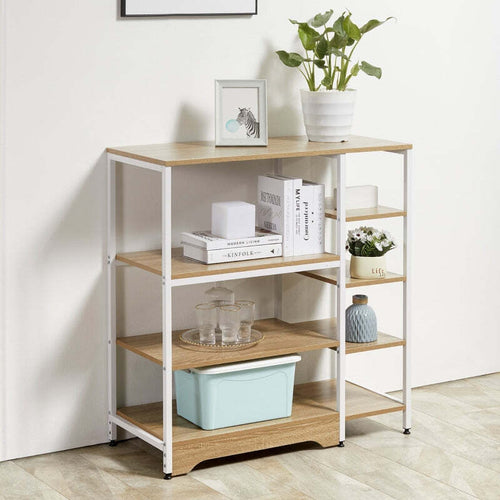 Scaffale-da-Cucina-Salvaspazio-mobile-Stile-Industriale-struttura-bianca-in-Metallo-e-Legno-anche-per-ingresso-bagno-cameretta-F801-217A