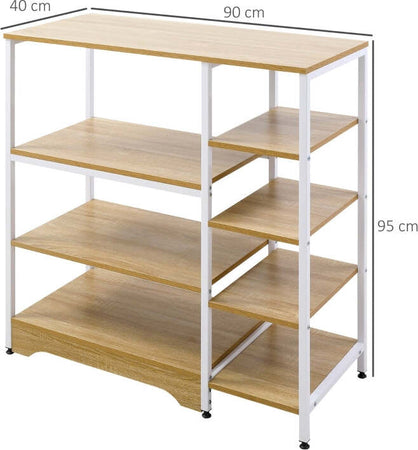 Scaffale-da-Cucina-Salvaspazio-mobile-Stile-Industriale-struttura-bianca-in-Metallo-e-Legno-anche-per-ingresso-bagno-cameretta-F801-217A