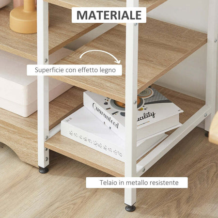 Scaffale-da-Cucina-Salvaspazio-mobile-Stile-Industriale-struttura-bianca-in-Metallo-e-Legno-anche-per-ingresso-bagno-cameretta-F801-217A