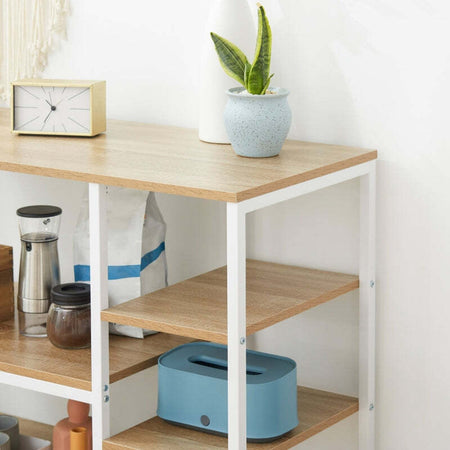 Scaffale-da-Cucina-Salvaspazio-mobile-Stile-Industriale-struttura-bianca-in-Metallo-e-Legno-anche-per-ingresso-bagno-cameretta-F801-217A