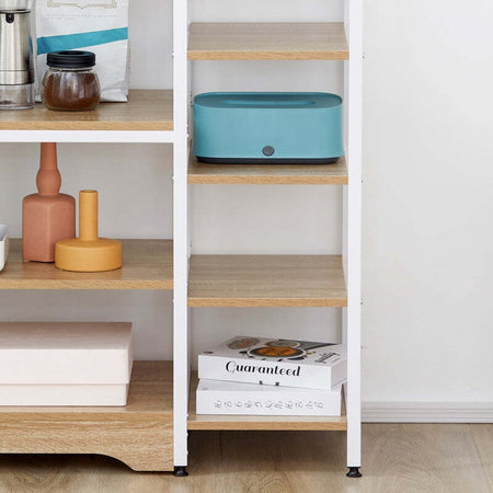 Scaffale-da-Cucina-Salvaspazio-mobile-Stile-Industriale-struttura-bianca-in-Metallo-e-Legno-anche-per-ingresso-bagno-cameretta-F801-217A