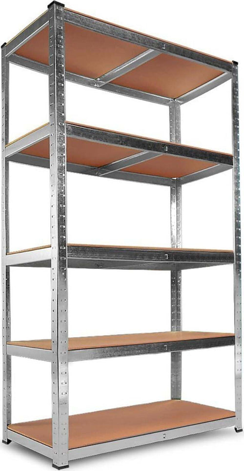 Scaffale in acciaio zincato con mensole in MDF Capacità 875 kg  90 x 40 x180 cm