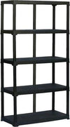 Scaffale in resina nero rinforzato da esterno montaggio rapido 100 x 40 con 5 ripiani Casa e cucina/Organizzazione interni/Porta oggetti cassetti e scaffali/Unità di mensole La Zappa - Altamura, Commerciovirtuoso.it