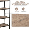 Scaffale-Libreria-Asimmetrica-in-Stile-Industriale,-in-Legno-e-Metallo-Nero,-120x32x95cm-TG6838-046TG6