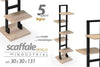 Scaffale-Portaoggetti-Libreria-5-Ripiani-Legno-30x30x131-Cm-Metallo-Nero-783197