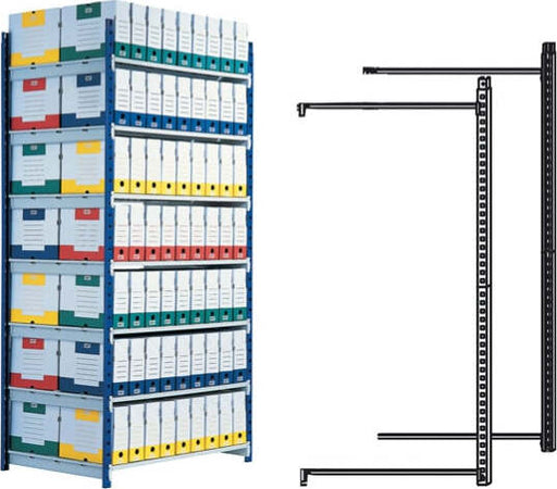 Scaffale RANG'ECO - modulo aggiunta - 5 ripiani - 100x70x200 cm - grigio - Paperflow Fai da te/Organizzazione casa e magazzini/Scaffalature Eurocartuccia - Pavullo, Commerciovirtuoso.it